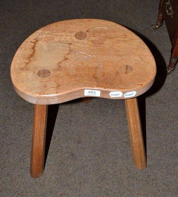 Lot 483 - An Eagleman oak stool