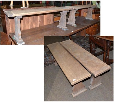 Lot 488 - Four oak benches
