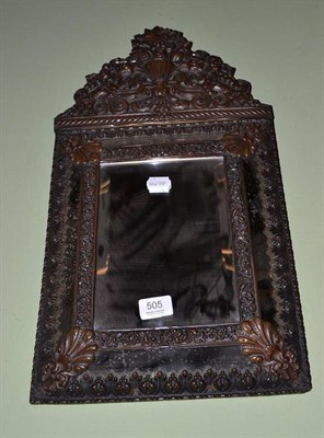 Lot 505 - A carved wall mirror in 17th century style