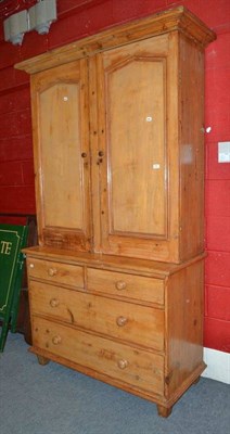 Lot 530 - A Victorian pine kitchen dresser over drawers