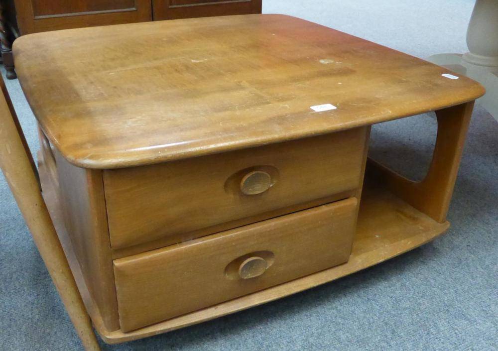 Lot 548 - Ercol coffee table (1960) (Pandora's Box)