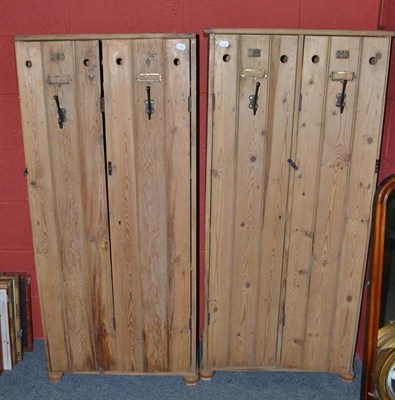 Lot 562 - Two small pine child's cloakroom cupboards