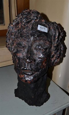 Lot 625 - Hugh Oloff de Wet (1912-1975) ";Rudolf Nureyev";, a patinated terracotta bust
