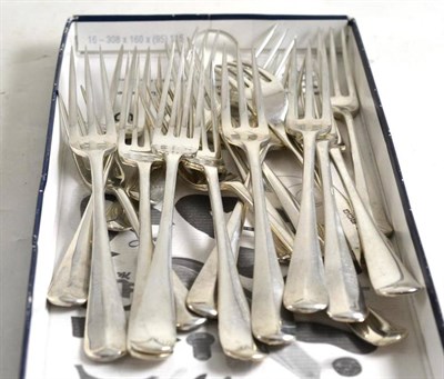 Lot 28 - Eighteen silver forks