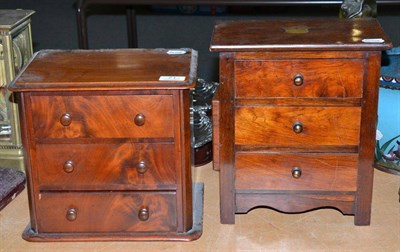 Lot 71 - Two Victorian miniature chests of drawers
