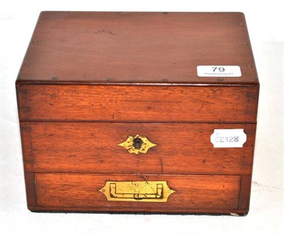 Lot 79 - An empty mahogany homeopathic remedy box