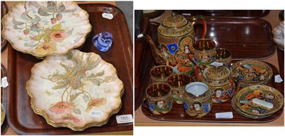 Lot 165 - Six Doulton plates and a Japanese tea set