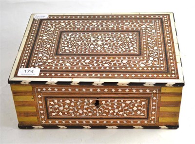 Lot 174 - Late 19th century Anglo-Indian box (lock damaged)