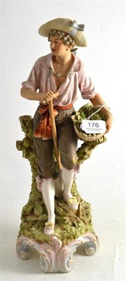 Lot 176 - Royal Dux figure of a gardener