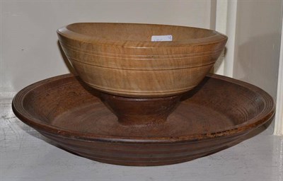 Lot 185 - Two turned wood bowls
