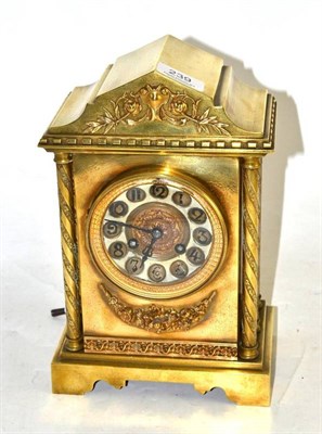 Lot 239 - A gilt brass striking mantel clock