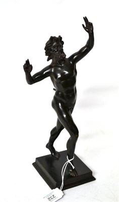 Lot 232 - After the Antique: The Dancing Faun, Italian, circa 1900, bronze, on square base, 31.5cm high