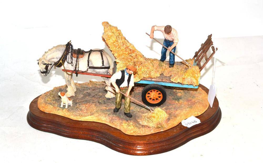 Lot 254 - Border Fine Arts 'The Haywain', model No JH73 by Anne Wall, 767/1500, on wood base