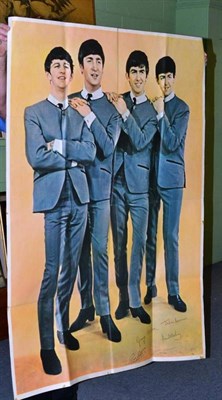Lot 271 - Facsimile signatures on Beatles poster