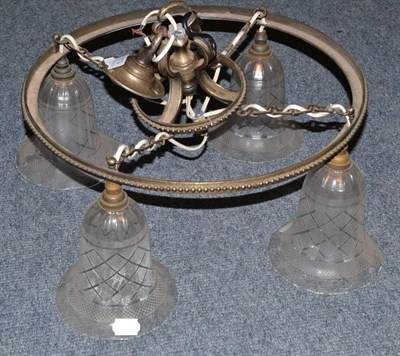 Lot 278 - Four light chandelier