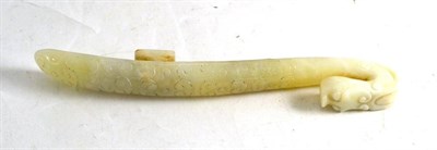 Lot 281 - A jade-type belt hook in the archaic style