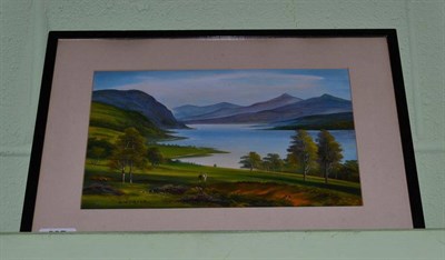 Lot 327 - N. Willis Pryce (20th century), ";The Golf Links, Ullswater";, signed, oil on board