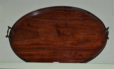 Lot 330 - A 19th century mahogany tray
