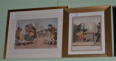 Lot 353 - Rowlandson, Doncaster Fair of the Industrious Yorkshirebites, print, together with another...