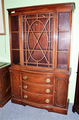 Lot 385 - Shelved display cabinet with three drawers