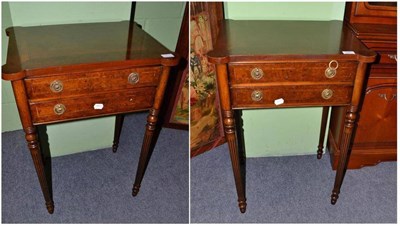 Lot 390 - A pair of reproduction mahogany side tables