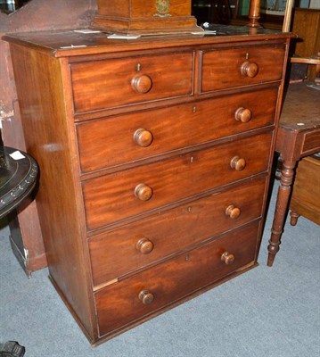 Lot 409 - Victorian mahogany five height chest of drawers