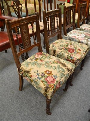 Lot 434 - Ten assorted dining chairs, side chairs, easy chair etc