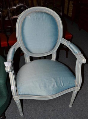 Lot 439 - A painted fauteuil