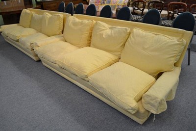 Lot 440 - Two yellow sofas