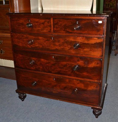 Lot 457 - Victorian four height mahogany chest of drawers