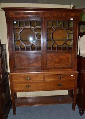 Lot 458 - A late 19th century mahogany display cabinet, 133cm wide