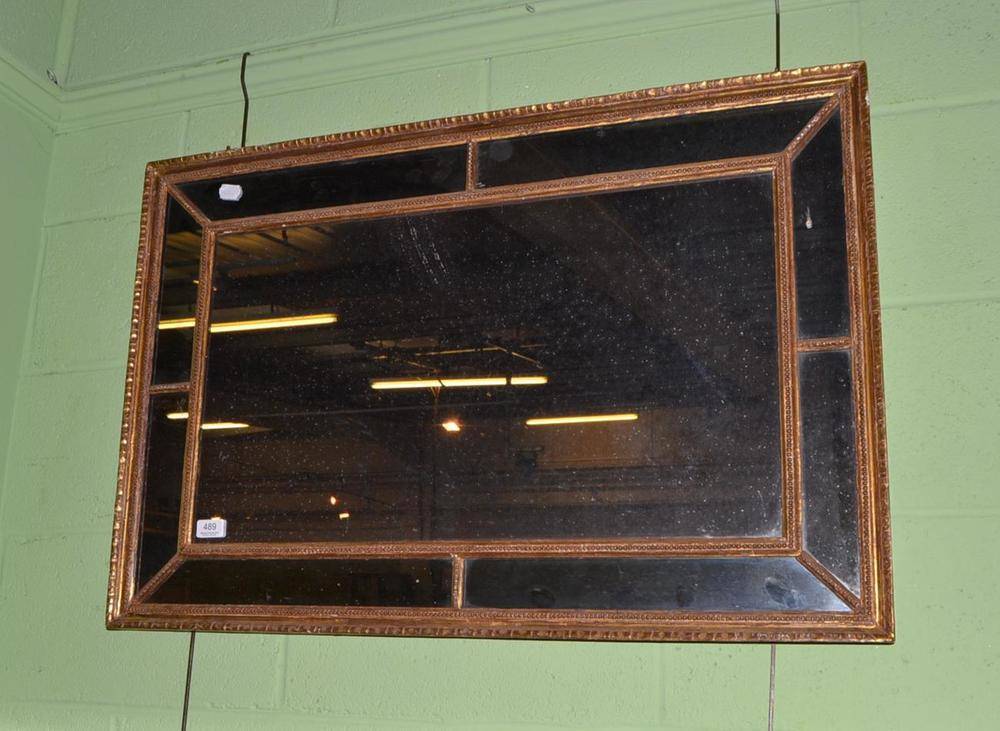 Lot 489 - Gilt framed wall mirror
