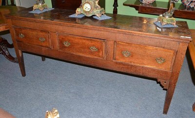 Lot 493 - Georgian dresser with unusual parquet style top