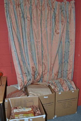 Lot 534 - A quantity of curtains and textiles (in four boxes)