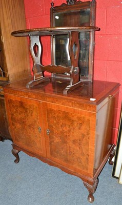 Lot 541 - A reproduction walnut sideboard, a mirror and a table