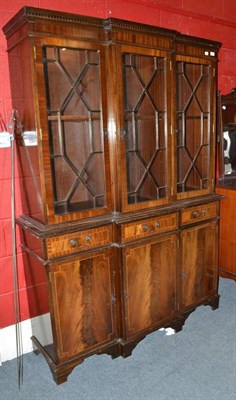 Lot 542 - Break fronted bookcase