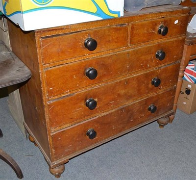 Lot 568 - Victorian pine four height chest