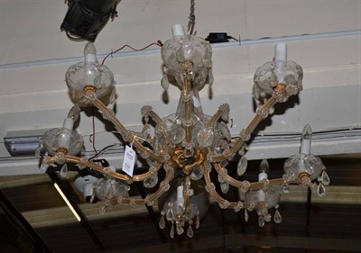 Lot 626 - A glass chandelier