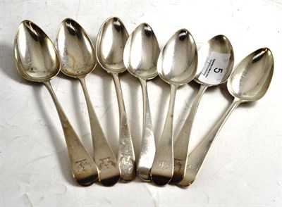 Lot 5 - Seven silver dessert spoons