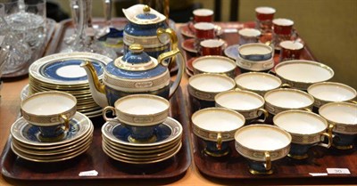 Lot 30 - Royal Doulton powder blue tea set