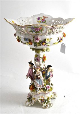 Lot 37 - Carlthiene Potschappel porcelain centrepiece
