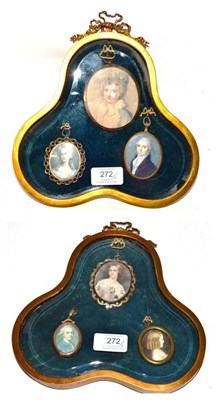 Lot 272 - A Group of Six Portrait Miniatures, comprising a lady circa 1800, oval, 4cm, a young woman...