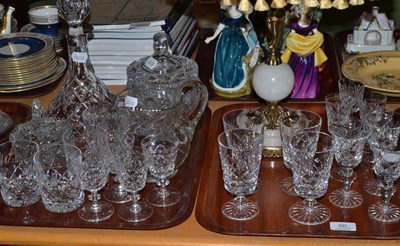 Lot 50 - Silver collared decanter, cut glass etc