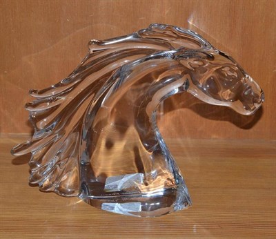 Lot 72 - A Daum, France, crystal model of a horse's head
