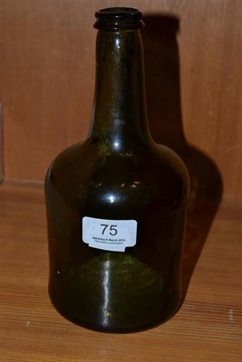 Lot 75 - An 18th century green glass mallet shaped wine bottle