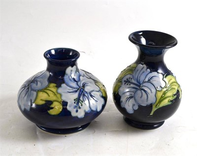 Lot 83 - Two William John Moorcroft Hibiscus vases