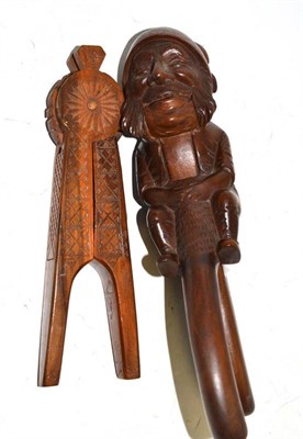 Lot 96 - Black Forest figural nut cracker and one other