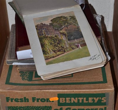 Lot 108 - A box of mixed photographs, a scrap album, three albums and photographs