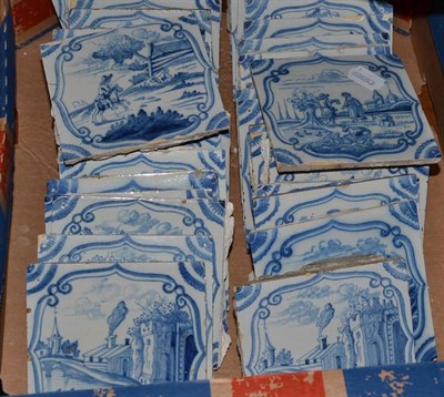 Lot 126 - Thirty-nine blue and white 18th/19th century Dutch Delft tiles