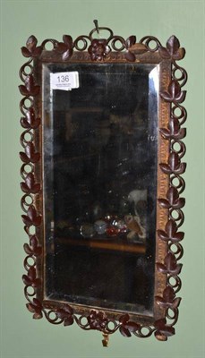 Lot 136 - Metal and copper mirror